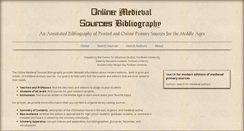 Desktop Screenshot of medievalsourcesbibliography.org