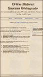 Mobile Screenshot of medievalsourcesbibliography.org